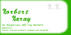 norbert naray business card